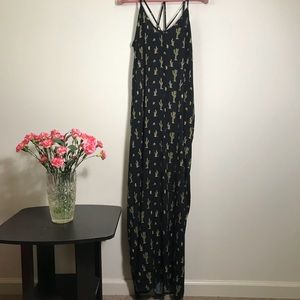 🌵Cactus Print Maxi Dress With Pockets🌵